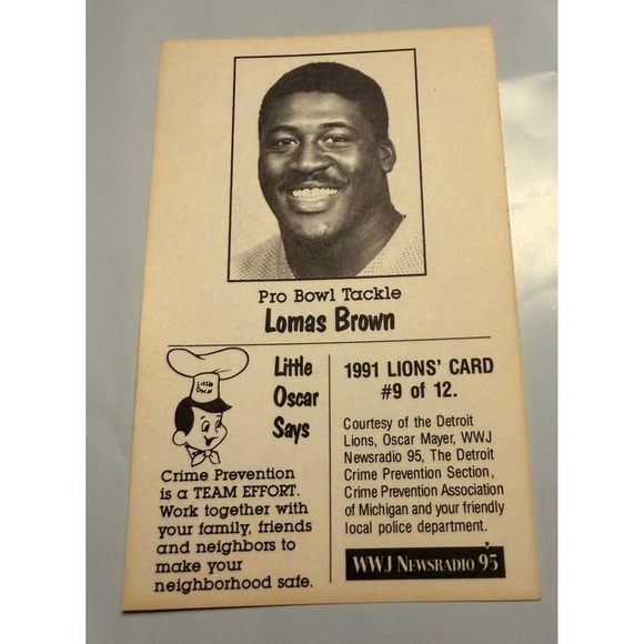 1991 Oscar Mayer Detroit Lions Football Cards Chris Spielman Barry Sanders - Picture 10 of 16